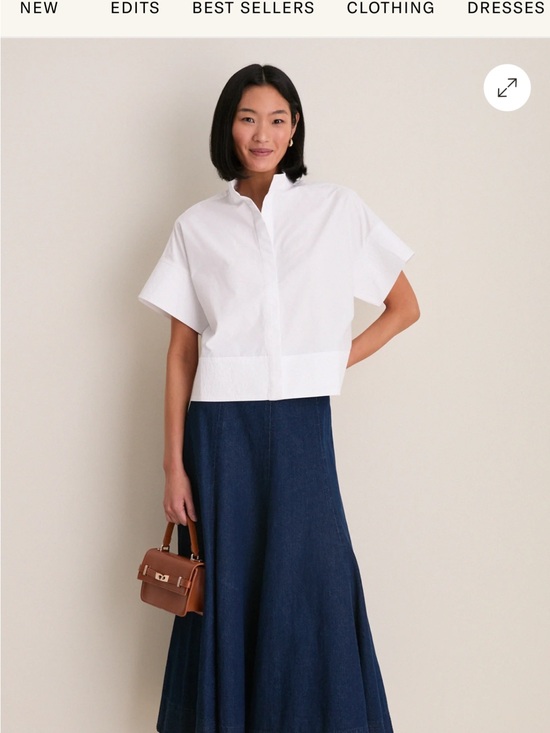 Tuckernuck Dresses & Skirts - Tuckernuck Women's White Solid Collared Short Sleeve Woven Button-Up, S